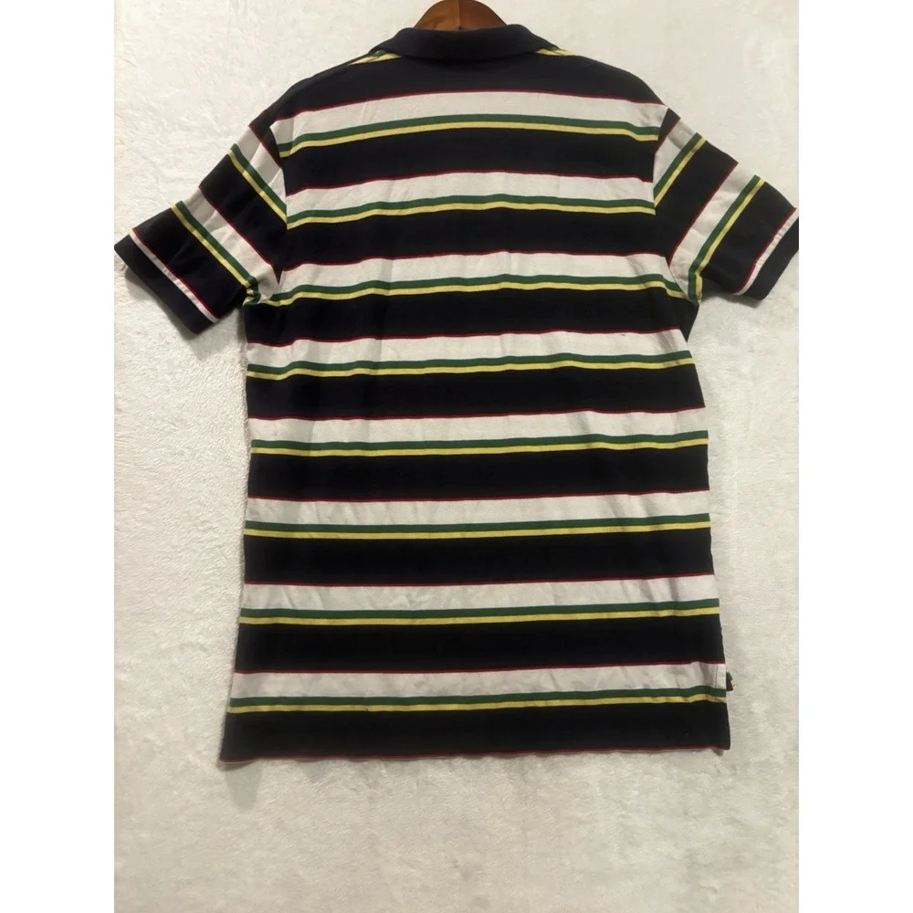 Polo Ralph Lauren Polo Shirt XL Mens Blue Yellow White Striped Vintage Green Red